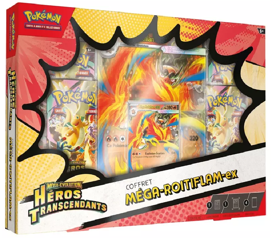 Pokémon - Coffret ME2.5 Méga-Évolution Héros Transcendants Méga-Pokémon-EX Modèle Aléatoire - FR